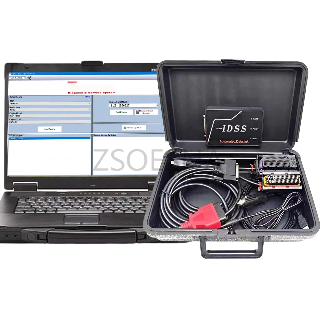 Heavy Duty Truck Scanner for Isuzu Diesel Engine Diagnostic Tool Truck/Excavator Scanner E-IDSS/G-IDSS (G-IDSS Tool with Laptop(CF53))