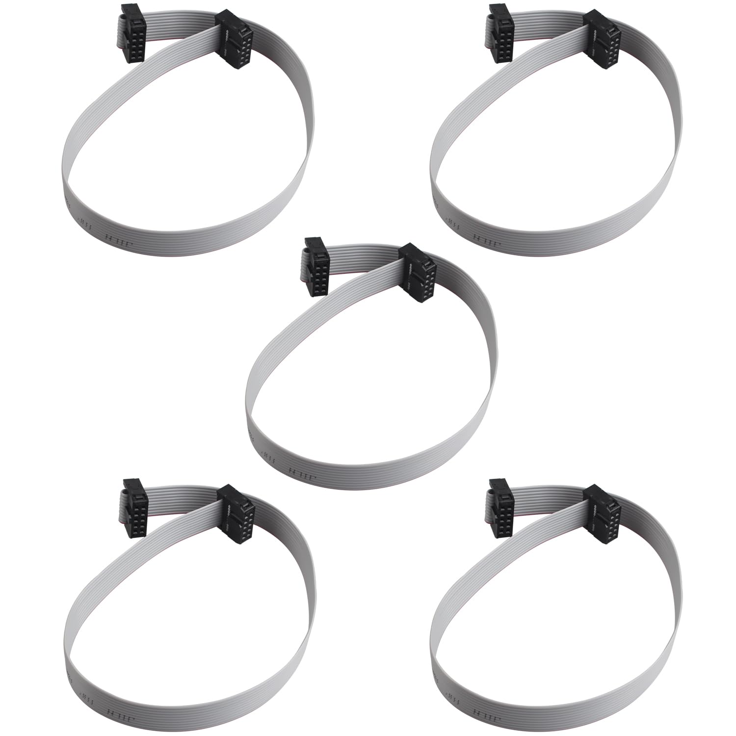 ZDE 5 sztuk 2,54 mm Pitch 2 wiersze 10 pin gniazdo do gniazda IDC płaski kabel zworka 30 cm długości