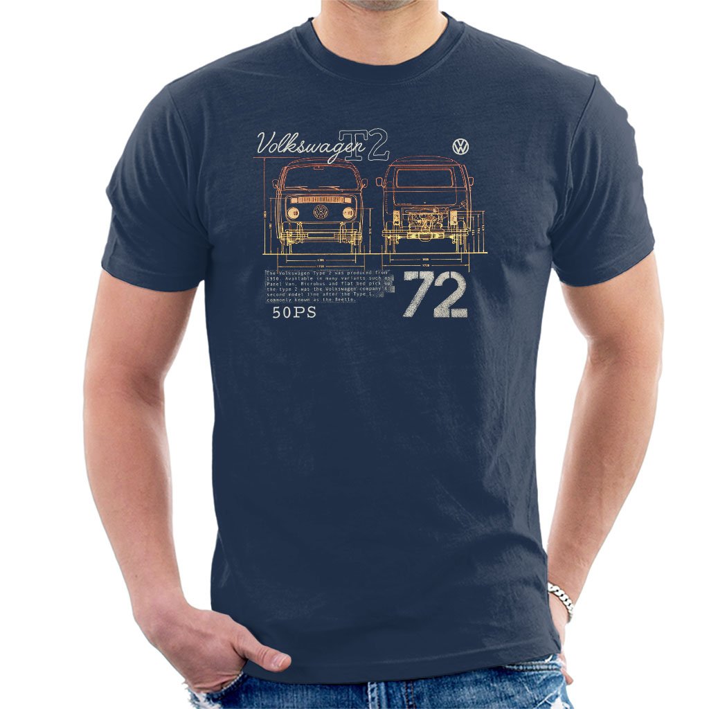 VolkswagenT2 Mini Van 72 Men's T-Shirt