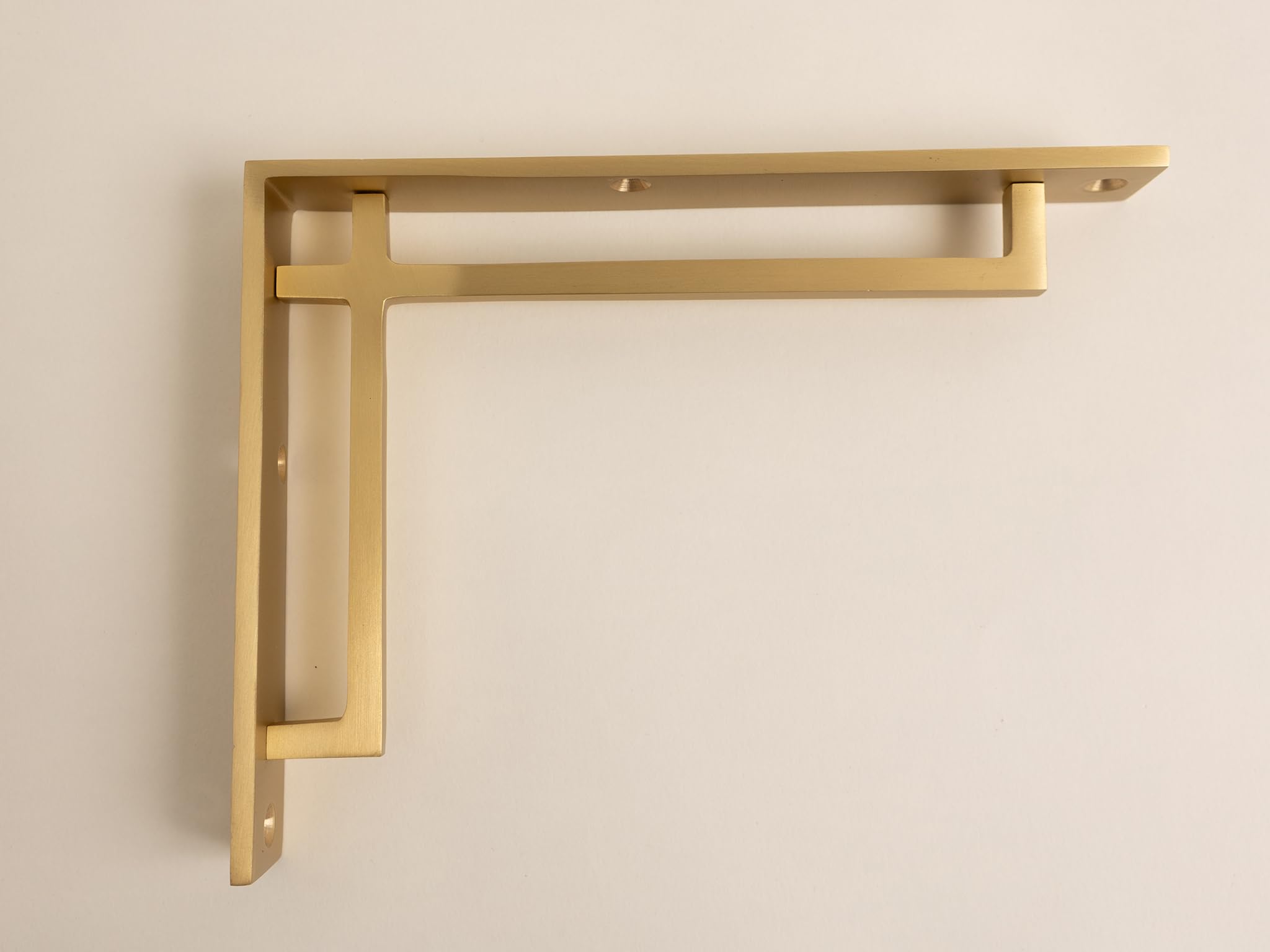 Satin Brass Art Deco Solid Brass Brackets | Brass Shelving Heavy Solid Cast Brass | Sold Individually
