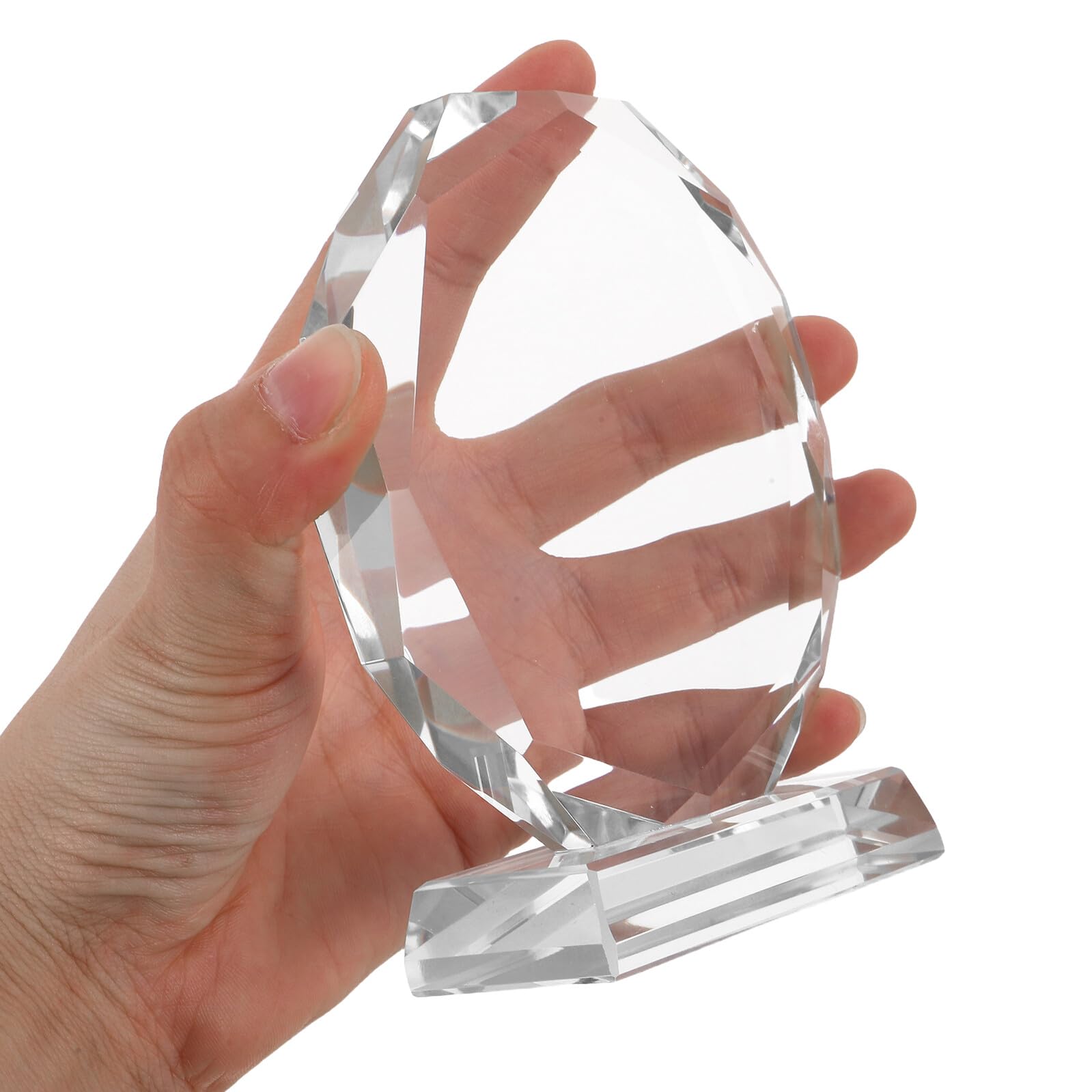 2 Piezas De Trofeo De Vidrio En con Placa De Premio Grabada Trofeo De Cristal Placa De Empleado Premio De Cristal Grabado