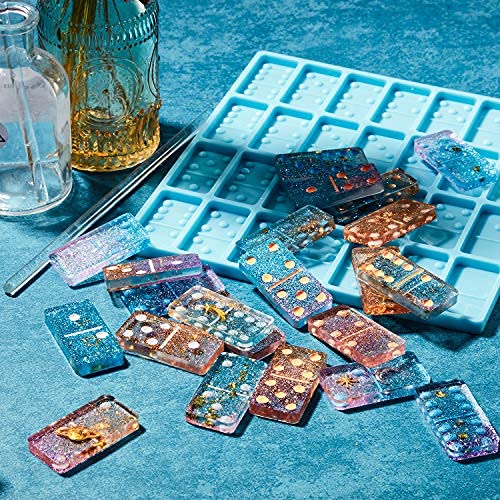 Patelai PATELAI-2414505 Domino Mold For Epoxy Domino Mold For Resin Candy Molds Clay Mold Dominoes Molds 28 Cavities Silicone Mold thumb #3