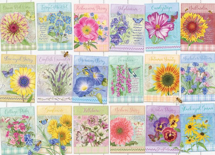 Cobble Hill 500 Piece Puzzle - Seed Packets - Sample Poster Included