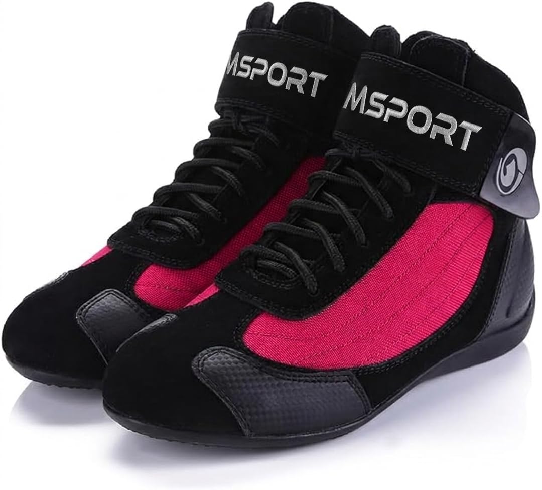 Scarpe da Moto per Uomo/Donna Unisex Stivali Moto Traspirante e Antiscivolo