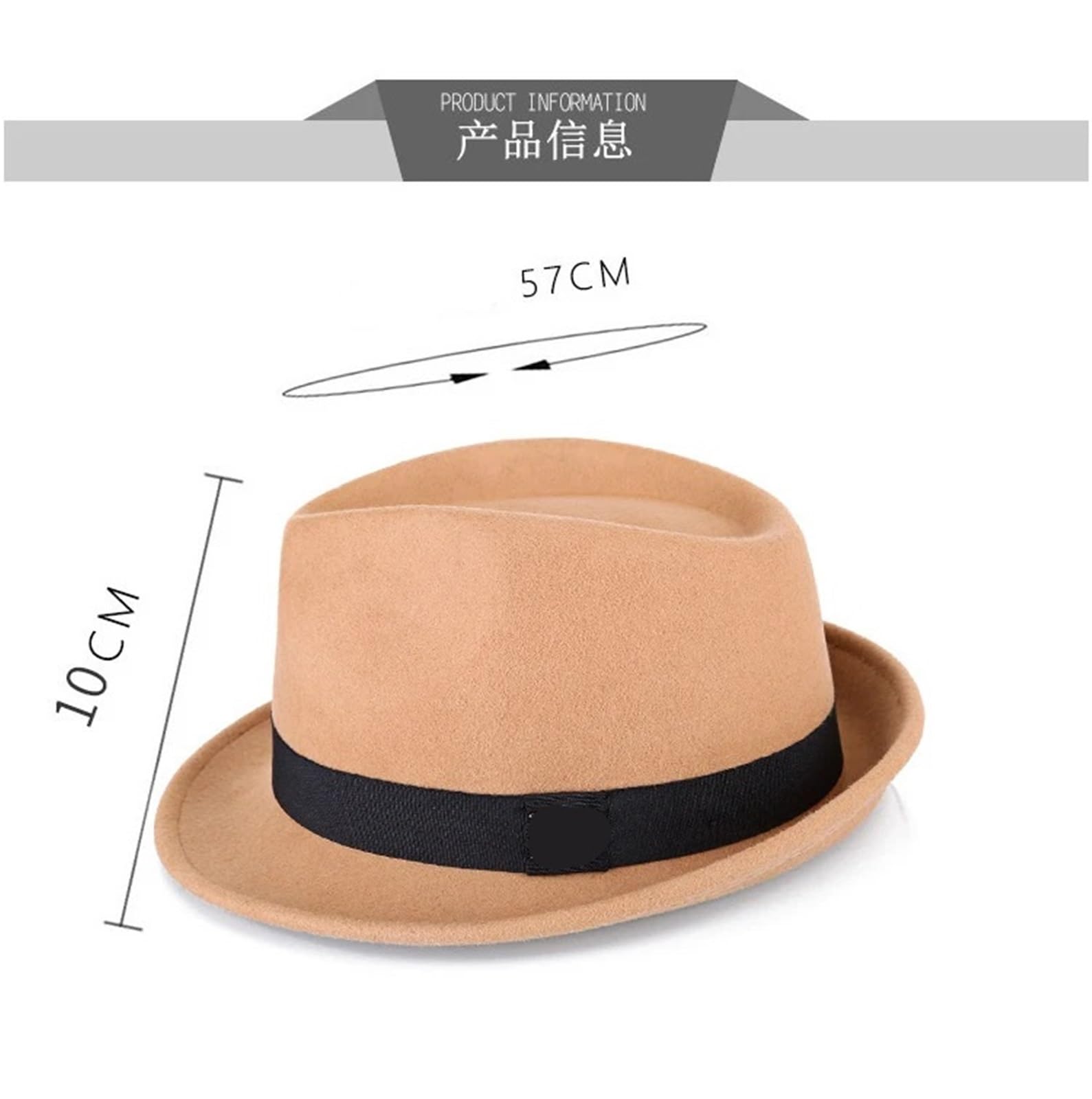 Sombrero De Copa Sombreros Fedora de fieltro gruesos y cálidos invierno for hombre, gorra jazz lana for caballero, sombrero copa con ala ancha Para Fiesta