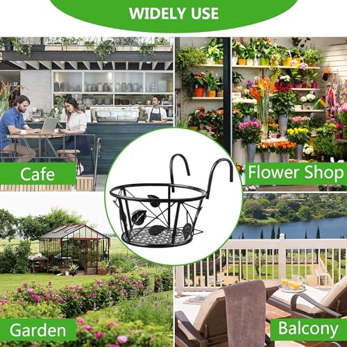 Support de pot de fleurs suspendu pour optimiser les petits balcons et clôtures - 6