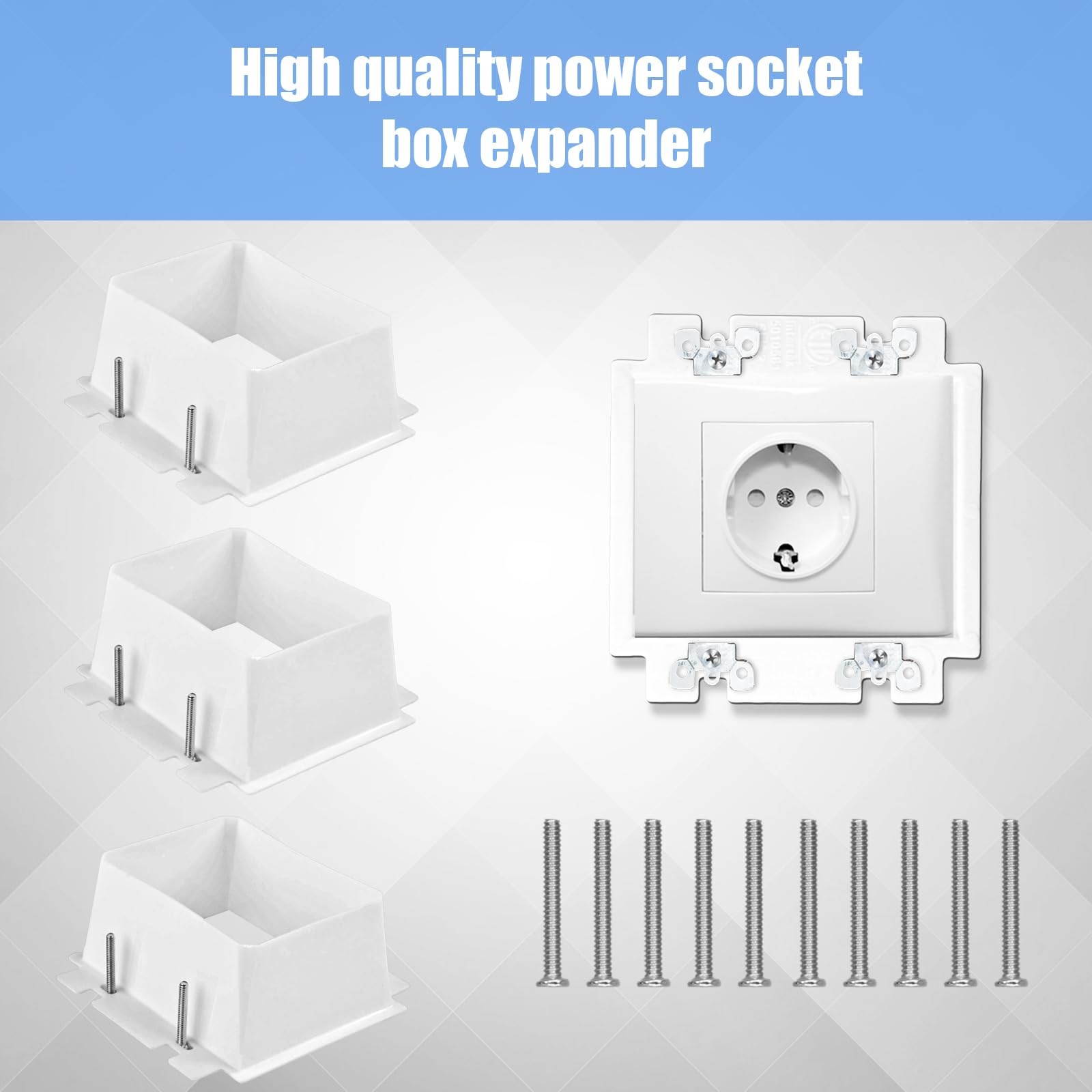 Yeesport 30-Pack Electrical Box Extenders – 1-Gang Outlet Spacers With 60 Screws, Black Plastic, 1.9x4.3 Inch