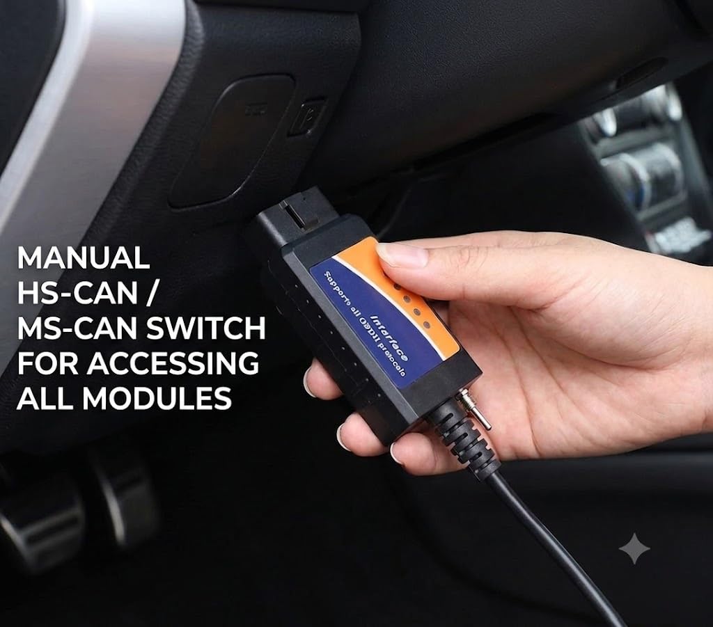 for-Scan ELM327 Skaner USB HS MS OBD2 ELMconfig OBD MS-CAN/HS-CAN z przełącznikiem