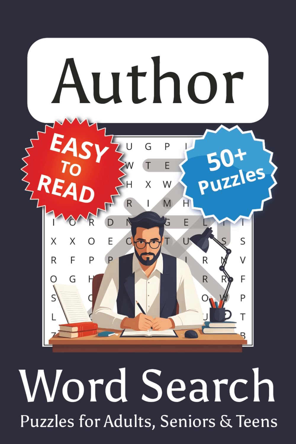 Author Word Search Puzzle Book: Author Themed Word Searches with Easy to Read Print | 6x9 inches, 110 pages | 50+ Puzzles