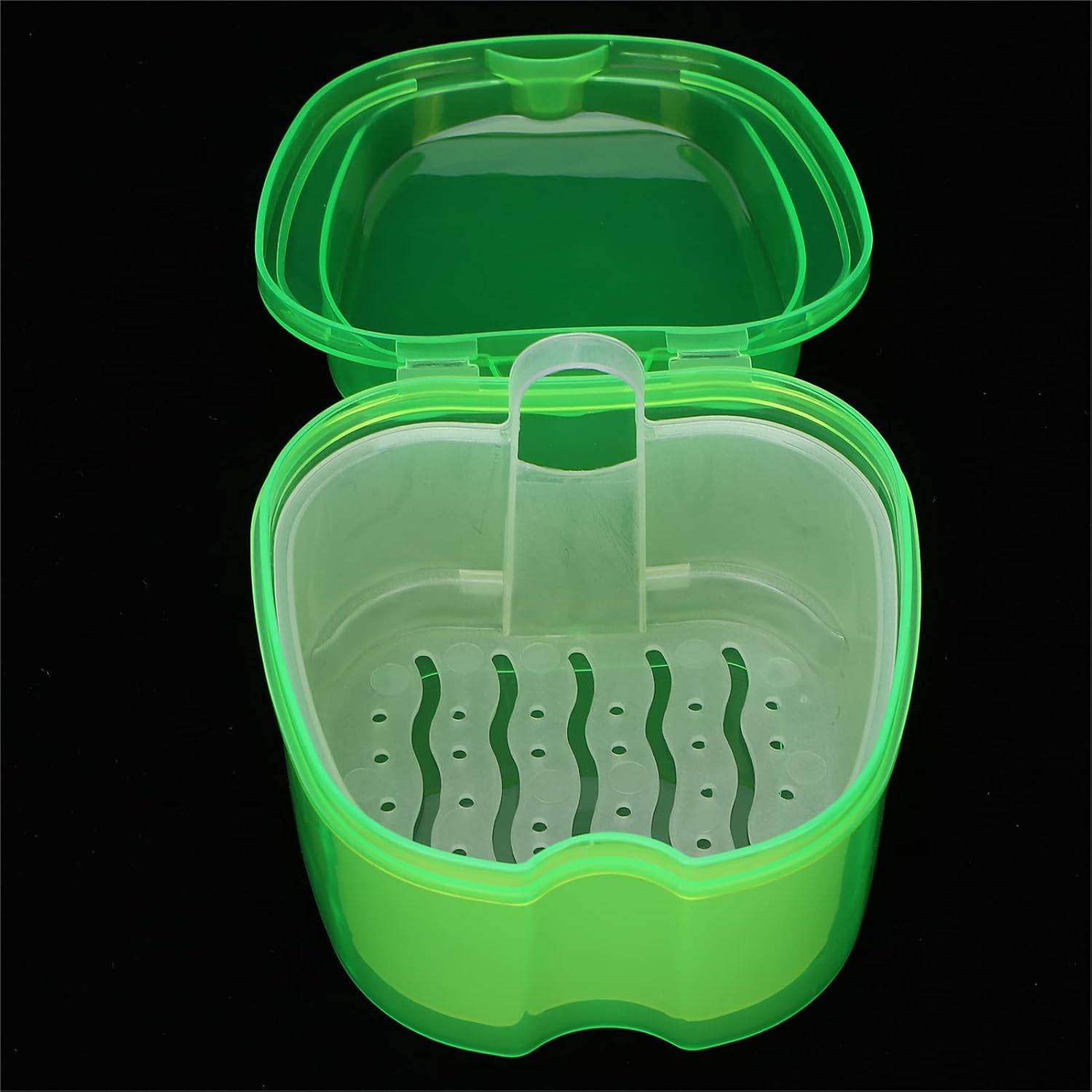 Denture Bath Case Box, Retainer Holder Cup Storage Soak