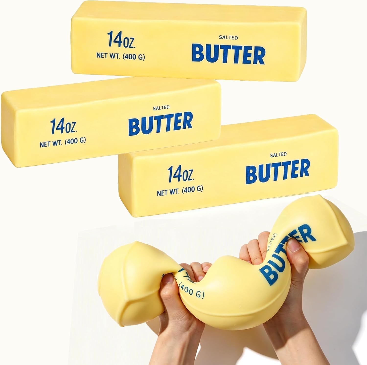 10in Giant Butter Squishy - 14oz Big Jumbo Squishy Butter Stick - Slow Rebound Big Butters Squeeze Stress Ball, Large Butters Fidget, Relief Slow Rising Fun for Anxiety Relief Party Favors — image 1