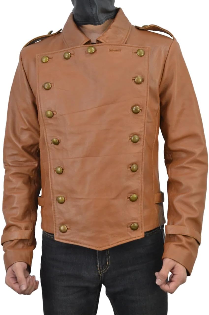 The Rocketeer Brown Leather Jacket - 90's Movie Billy Campbell Leather Outfit - Brown Regular Fit Costume Outerwear