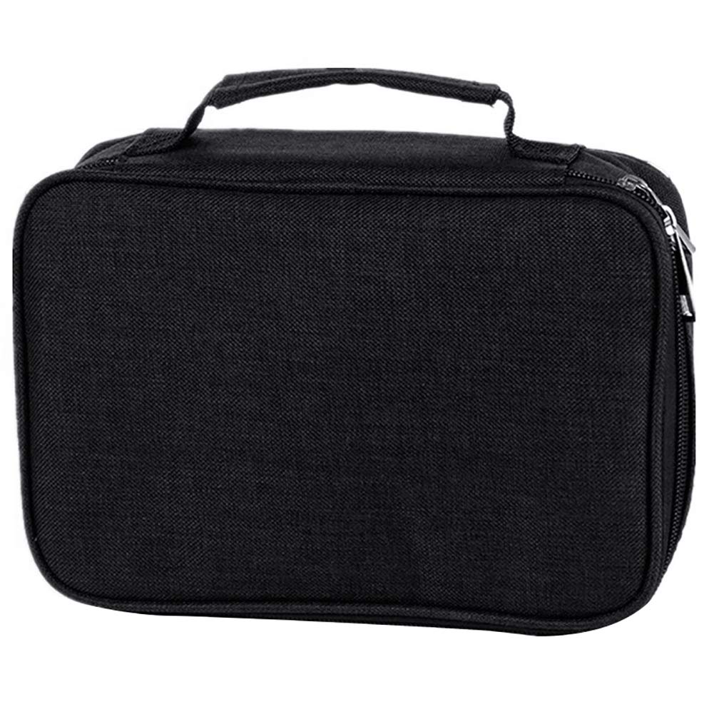 TKMARS Astuccio Grande Portamatite Capacità con 72 Scomparti Astuccio Portapenne per Bambina Ragazza Ragazzo Adulto Adolescente Forniture Scuola Media Regalo, Borsa da Toilette, Viaggio (Nero)