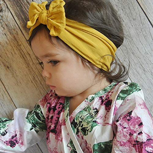 Baby Girl's Toddler Bow Knot Headbands Soft Nylon Headband for Daily Life Birthday Party Photography (Blue)4