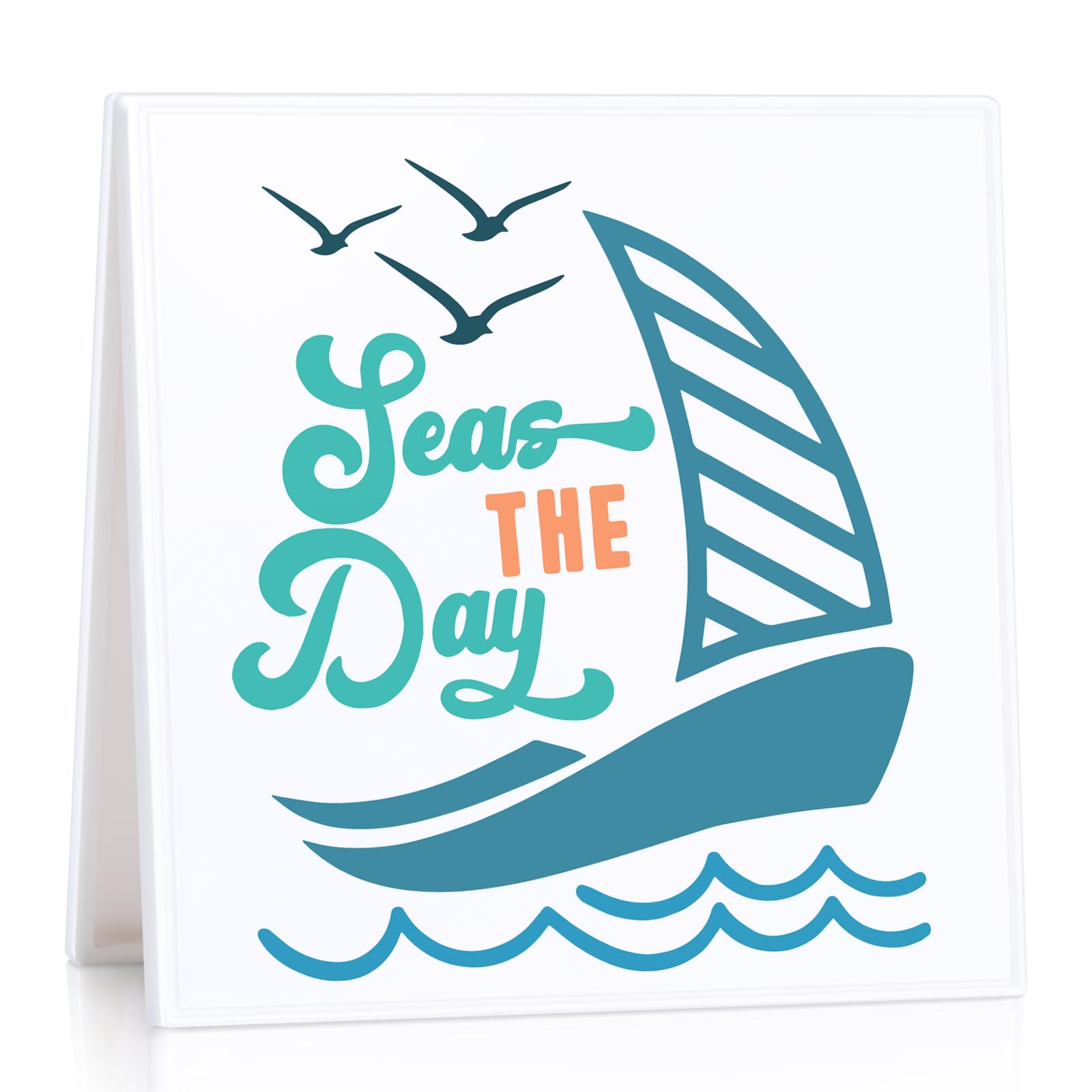 Summer Decorations for Home Beach Decor Desk Sign Beach Gifts for RVers Friends Camping Decor for Farmhouse Home Garden Yard Seas The Day Happy