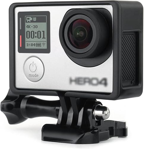 SOONSUN Carcasa de montaje en marco con hebilla básica y tornillo de tornillo largo para GoPro Hero 3 3+ 4 cámaras y todas las ranuras totalmente