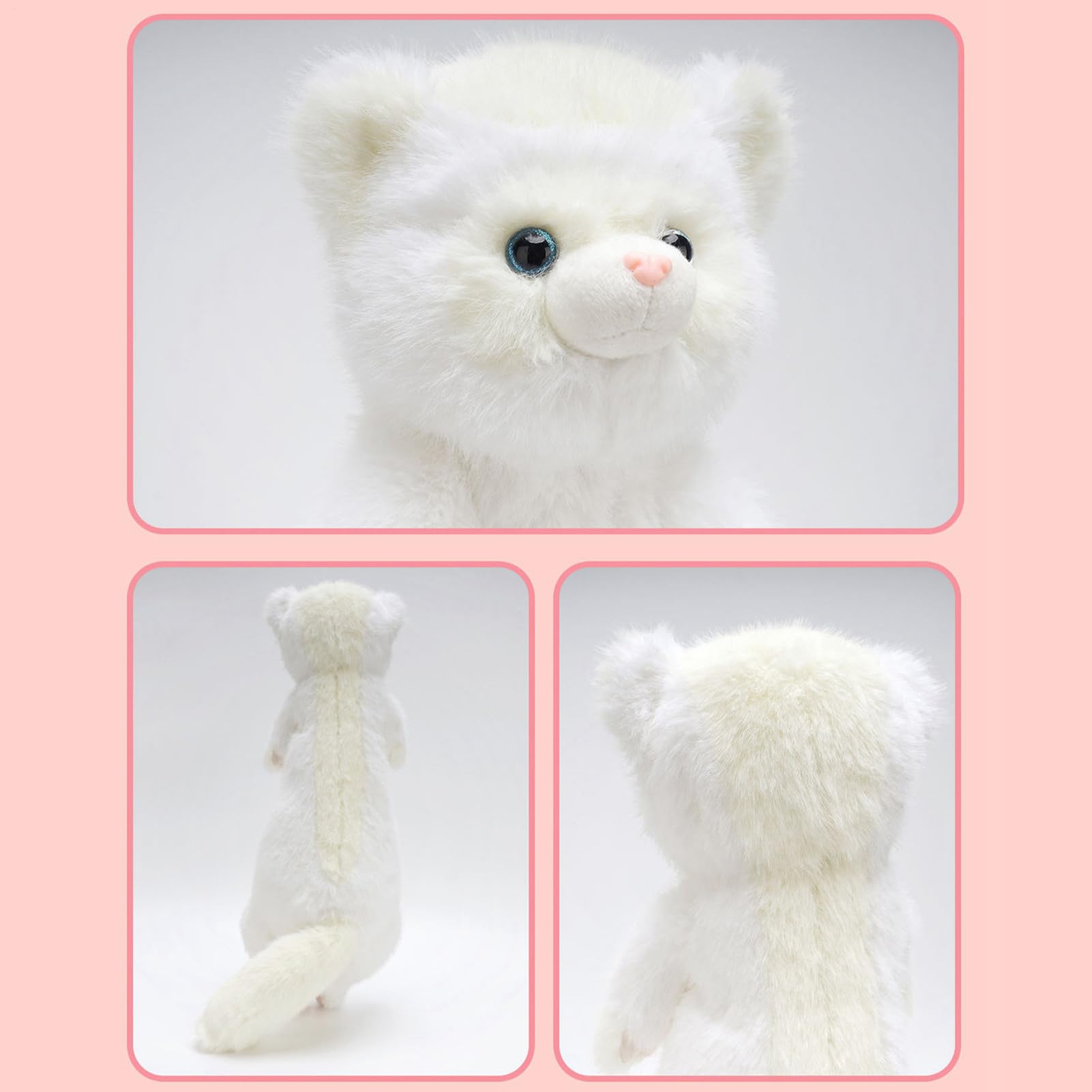 Generico Peluche furetto - Morbido per animali, simpatica bambola pelosa, design delicato e confortevole da abbracciare | decorativo per divano camera da per auto, per ragazze, bambini, d