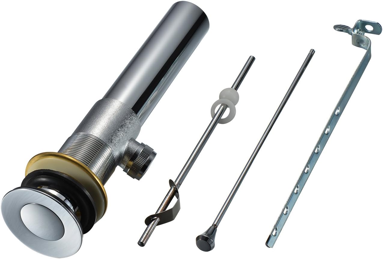 Purelux Bathroom Faucet Vanity Sink Metal Pop-Up Drain Stopper Assembly with Lift Rod and Overflow, Oil Rubbed Bronze Finish - - 