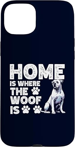 Vista 19 de iPhone 14 Plus Home is Where The Woof Is Dogo Argentino Dog Funny Dogs Fan Case