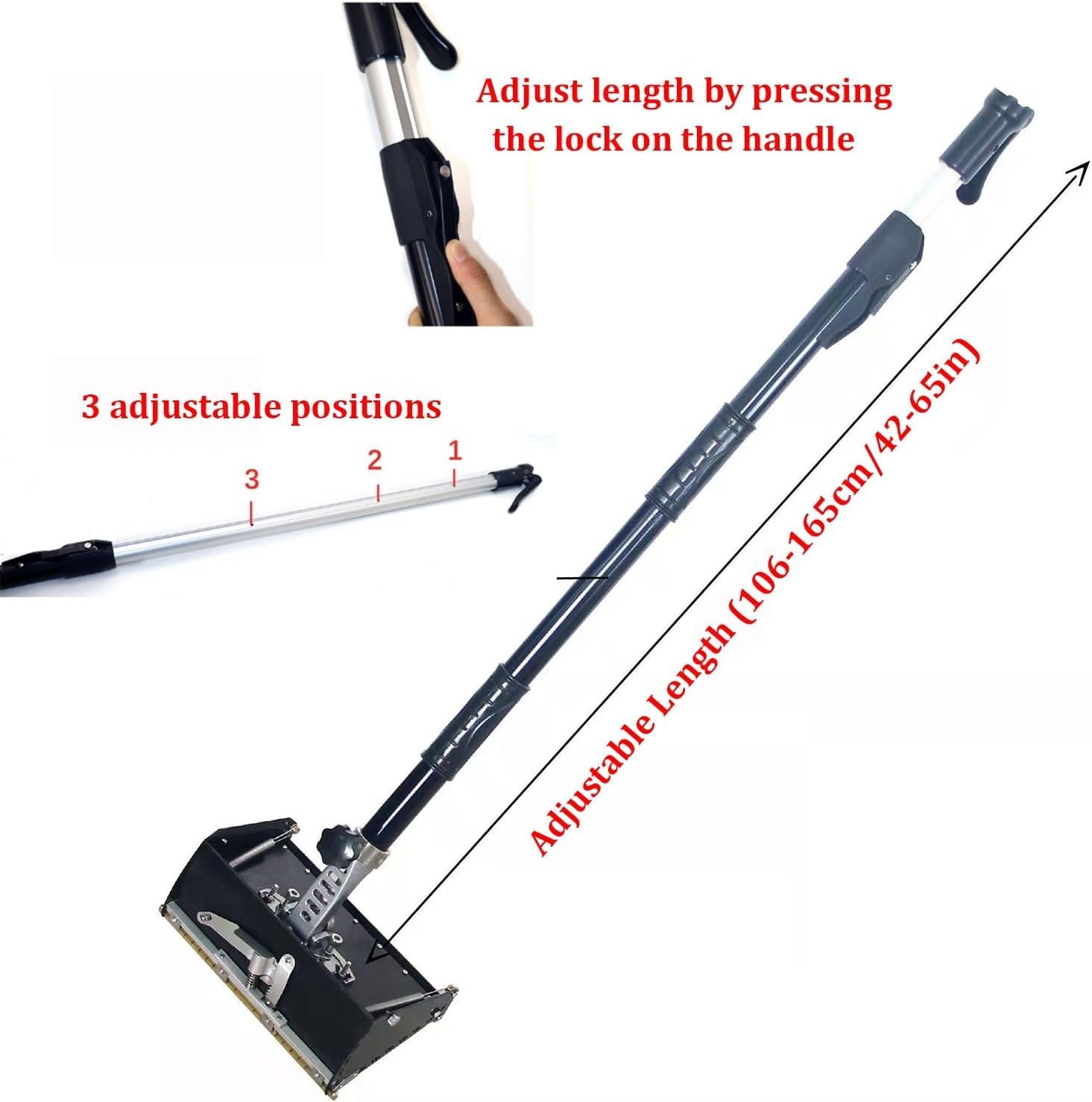 Strumento di finitura per cartongesso con manico estensibile regolabile per intonacare, raschiare e riparare pareti, perfetto per progetti fai da te e uso professionale