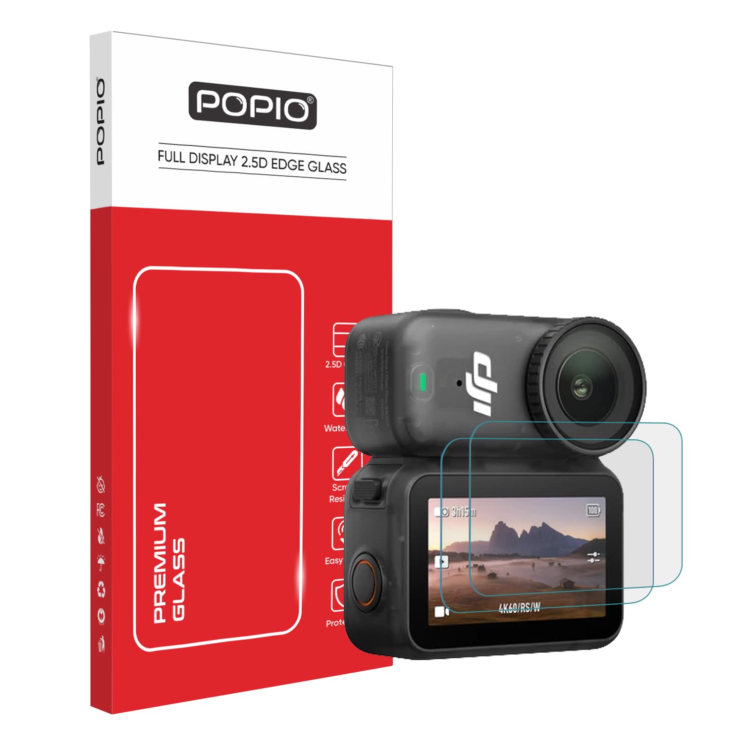 POPIO Military-Grade Gorilla Tempered Glass Compatible for DJI Osmo Nano Action Camera Screen Tempered Glass | Edge-to-Edge Coverage | Pack Of 2-picture-13