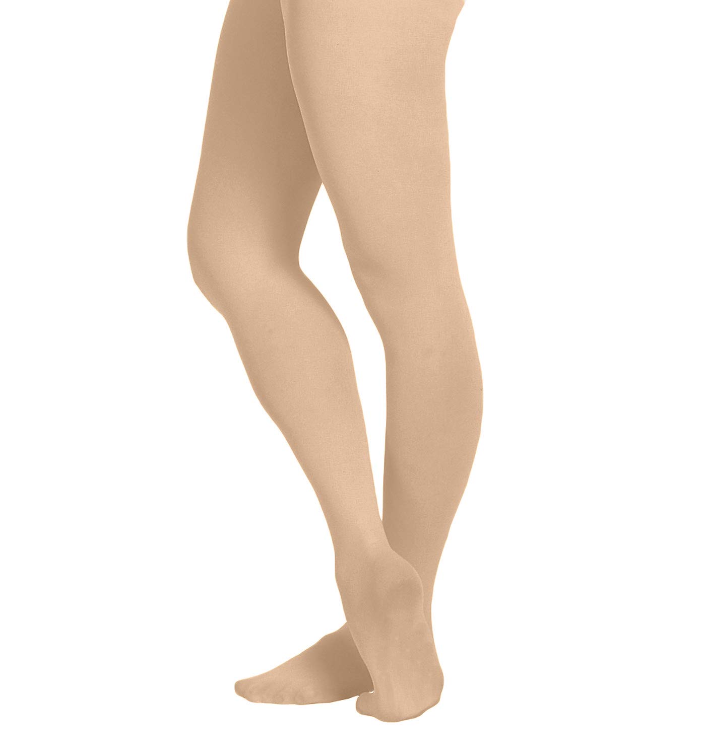 EMEM ApparelGirls' Solid Colored Ultra Soft Microfiber Opaque Footed Tights