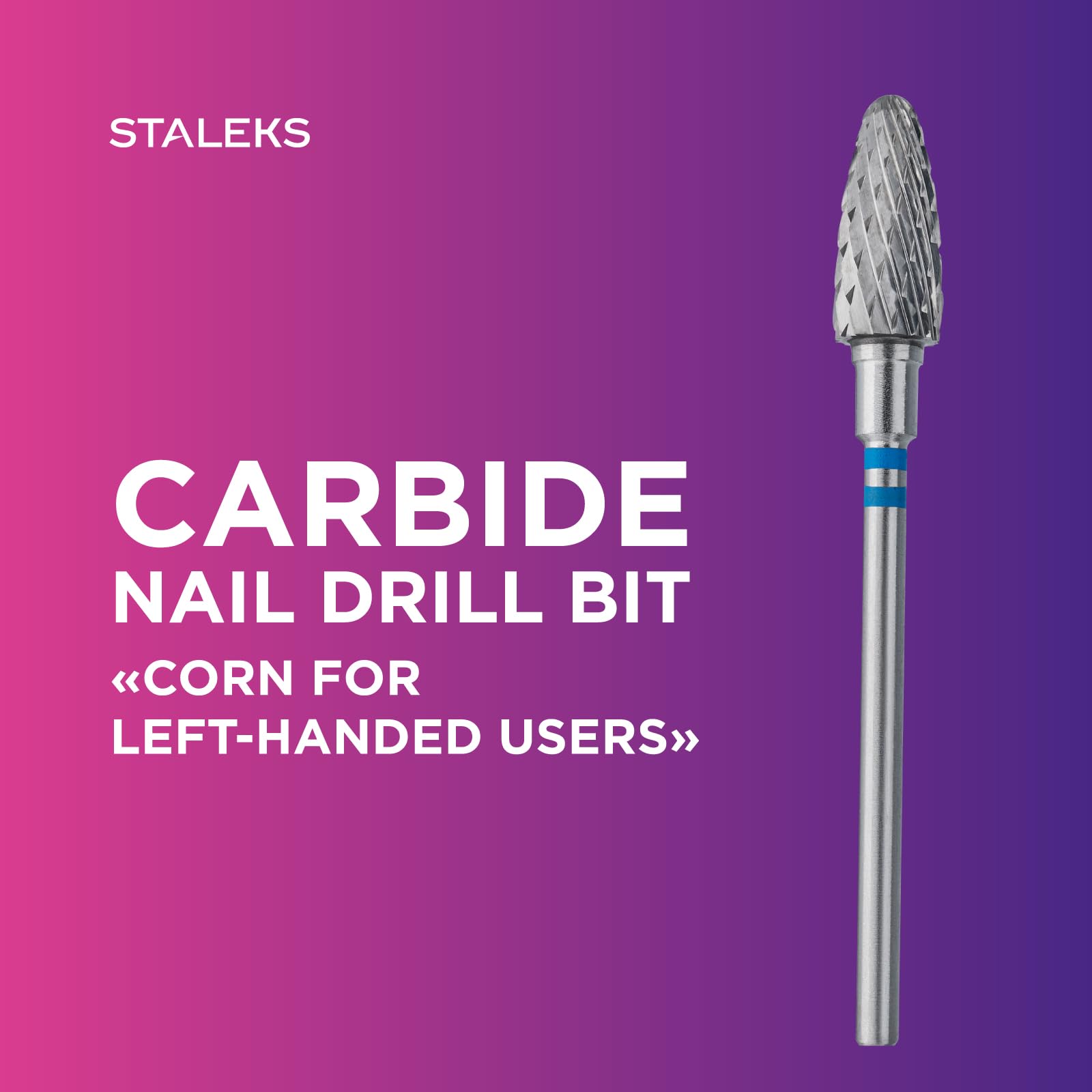 STALEKS PRO Punta da trapano in carburo/lima rotante per mancini Blue Corn 6mm