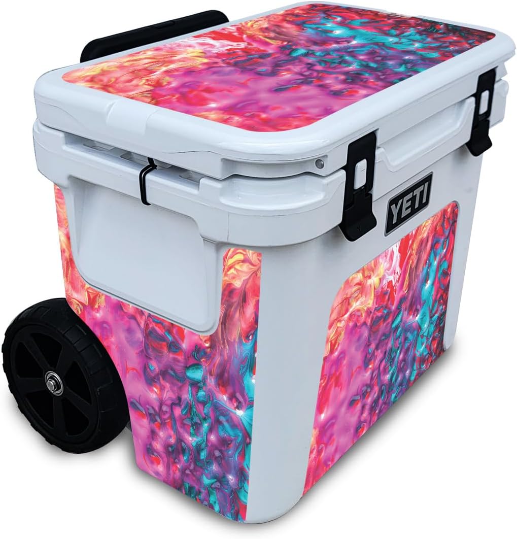 Skin Compatible with Yeti Roadie 32 Wheeled Cooler - Solid Marigold - Premium 3M Vinyl Protective Wrap Decal Cover - Easy to Apply | Crafted in The USA by MightySkins