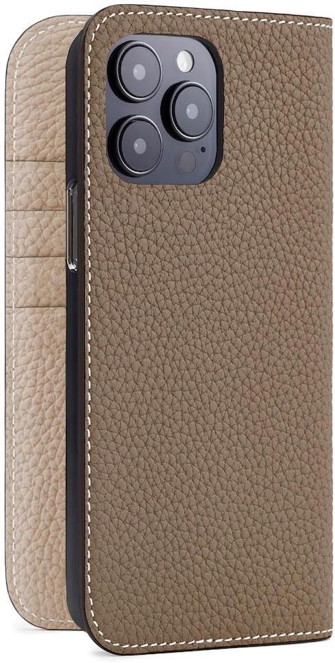 BONAVENTURA】(for iPhone14Pro Max Diary iPhone Case [Etoupe x Greige] BODT14PM-ETGG