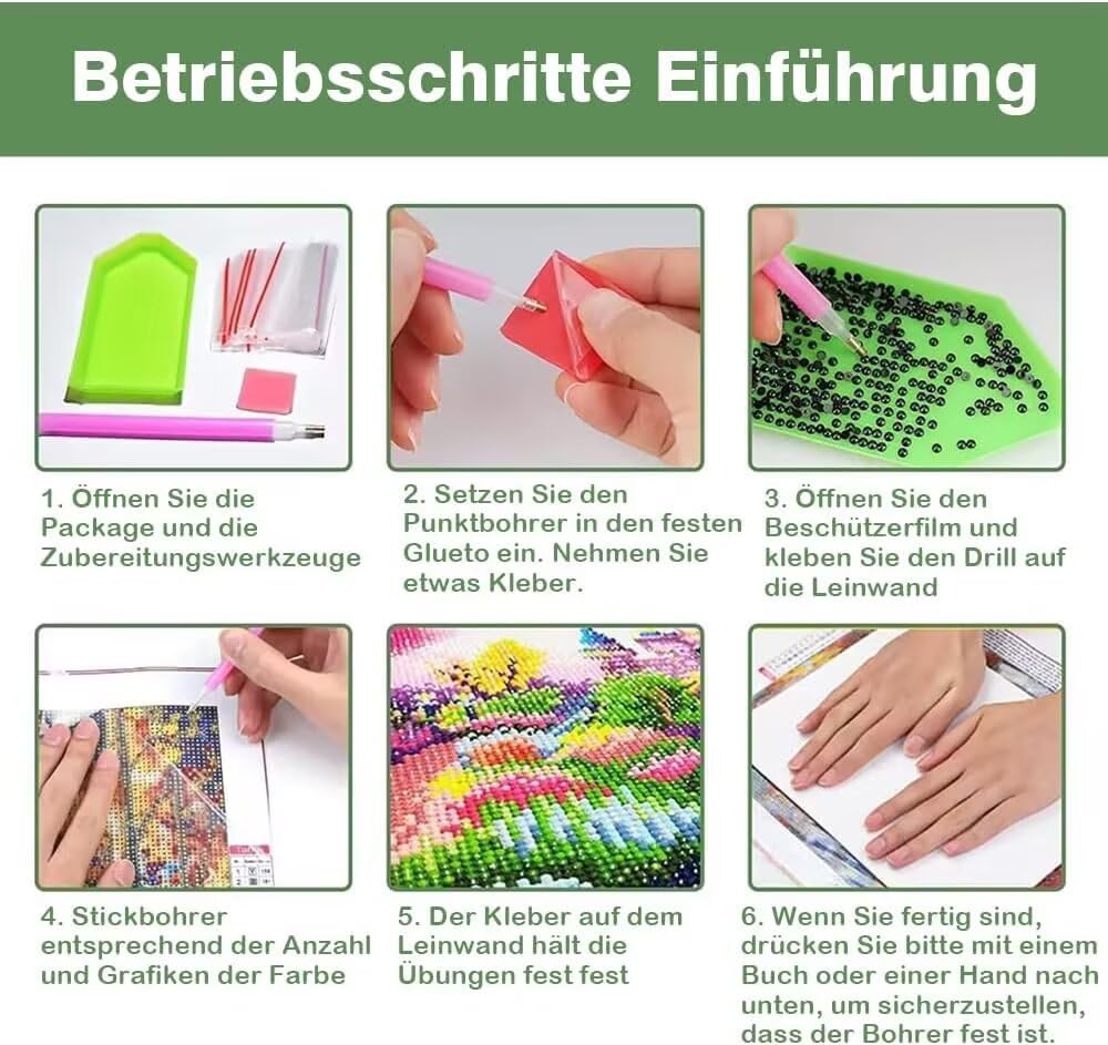 5D Diamond Painting DIY Tuin Landschap Diamant Art Kits Volwassenen Volledige Boor Kristal Edelsteen Art Borduurpakketten, Diamond Picture Art voor Kinderen, Diamant Schilderen voor Beginner Kerst
