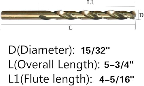 Miniatura 8 de 2 brocas helicoidales de cobalto de 2764 pulgadas