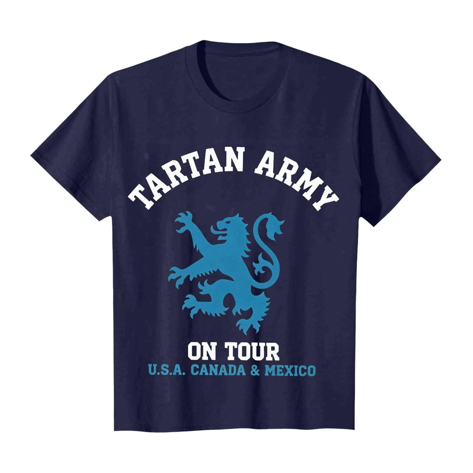 Scotland Football T Shirt Unisex Scottish Flag Short Sleeve Crew Neck Funny – Men Women Football Fans (E-Navy, M) — image 1