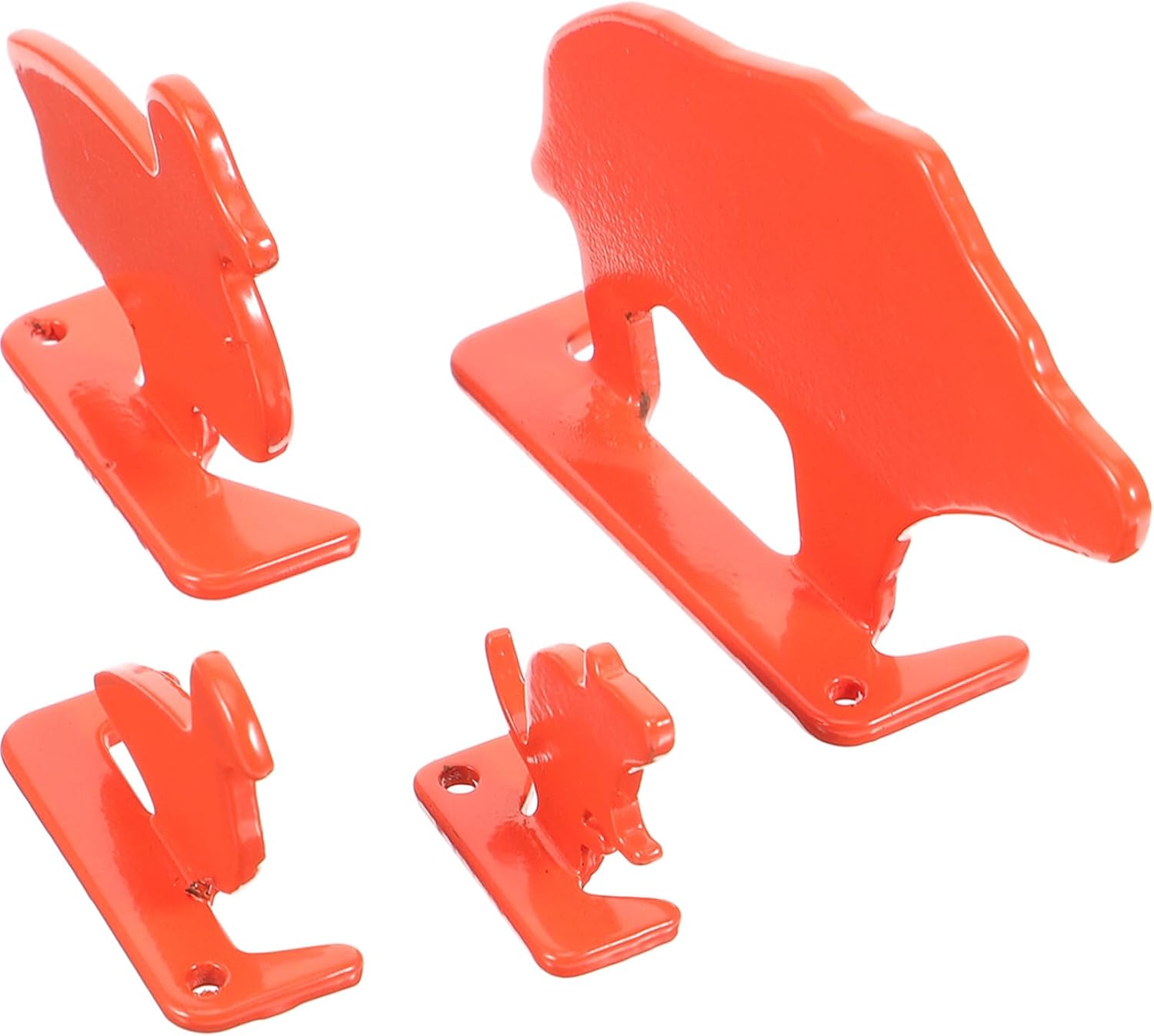 Specialty Tools - 4 piezas de silueta de acero inoxidable, mini figuras de metal de cerdo, pato, ratón, letreros de mesa para ejercicio, hogar,