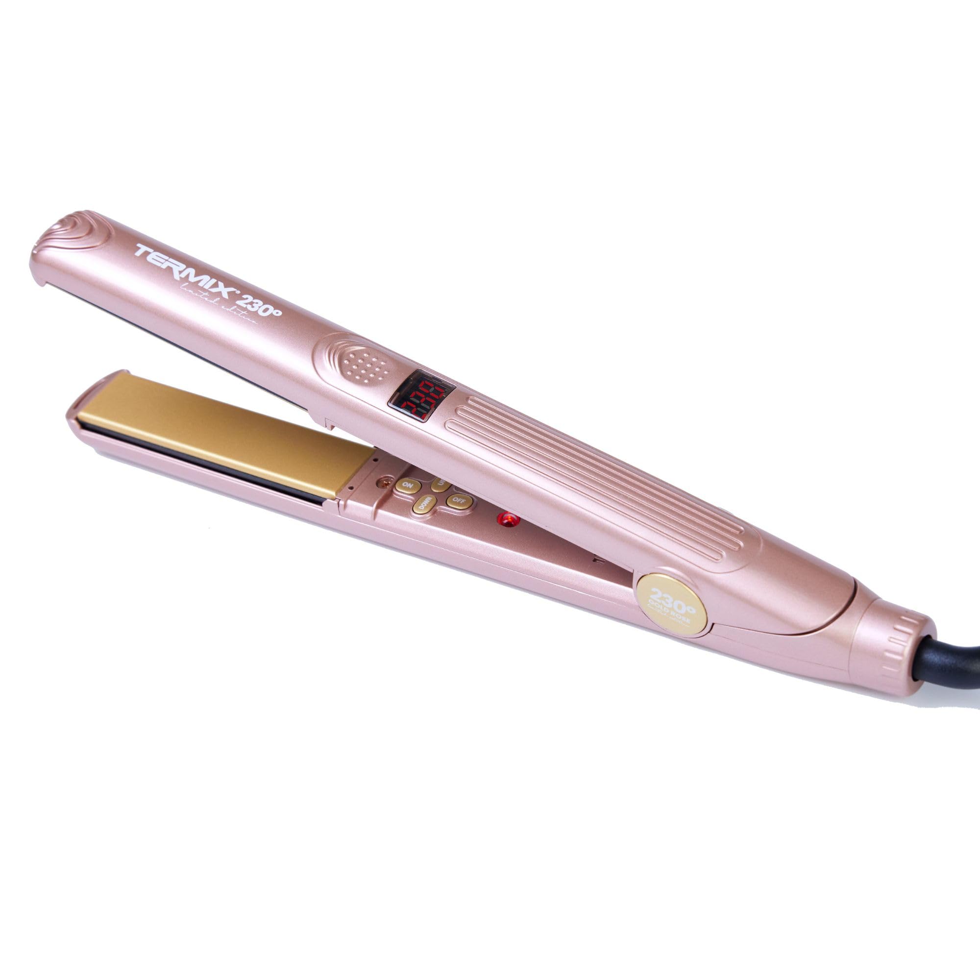 Termix Plancha de Pelo Profesional 230º de Cerámica, Gold Rose Edition. Plancha Pelo de Peluquería Profesional