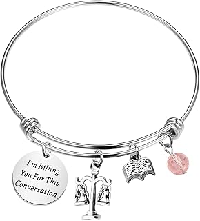 PLITI Funny Lawyer Gift Lawyer Bracelet Attorney Gift Scales Of Justice Gifts i’m Billing You For This Conversation Jewelry For Lawyer