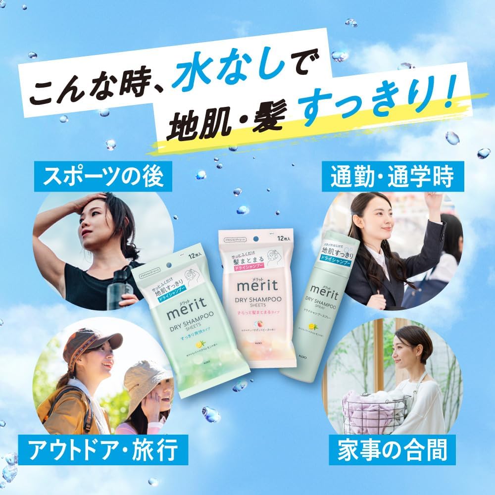 merit DAY+ ドライシャンプーシート 12枚入×36個 Amazon | メリツトデイプラス ドライシャンプーシート すっきり +