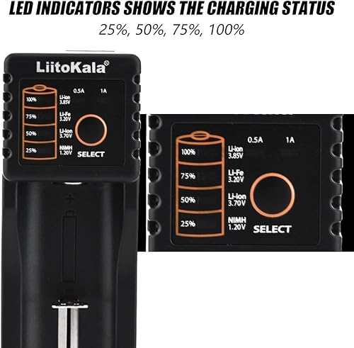 Miniatura 7 de Cargador inteligente, cargador de batería LED inteligente universal, mini batería USB multifunción AA rápida 1.2 V / 3.7 V / 3 V / 3.85 V
