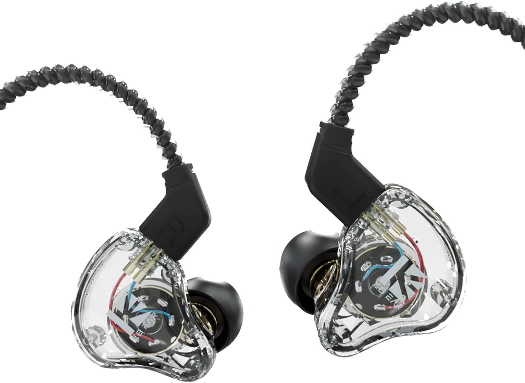 H HIFIHEAR KBEAR KS1 in-Ear Monitors Headphones Heavy Bass IEMs Wired Earbuds with 10mm Dynamic Driver, Stereo Sound Comfortable 4N OFC Detachable Cable for Smartphones/PC/Laptop/Tablet