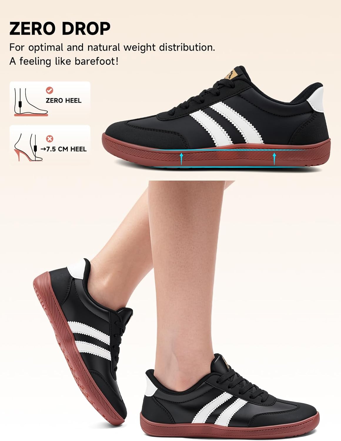 Sosenfer Slip On Wide Toe Box Barefoot Shoes Men Women Minimalist Walking Sneakers Zero Drop Casual Shoes for Unisex