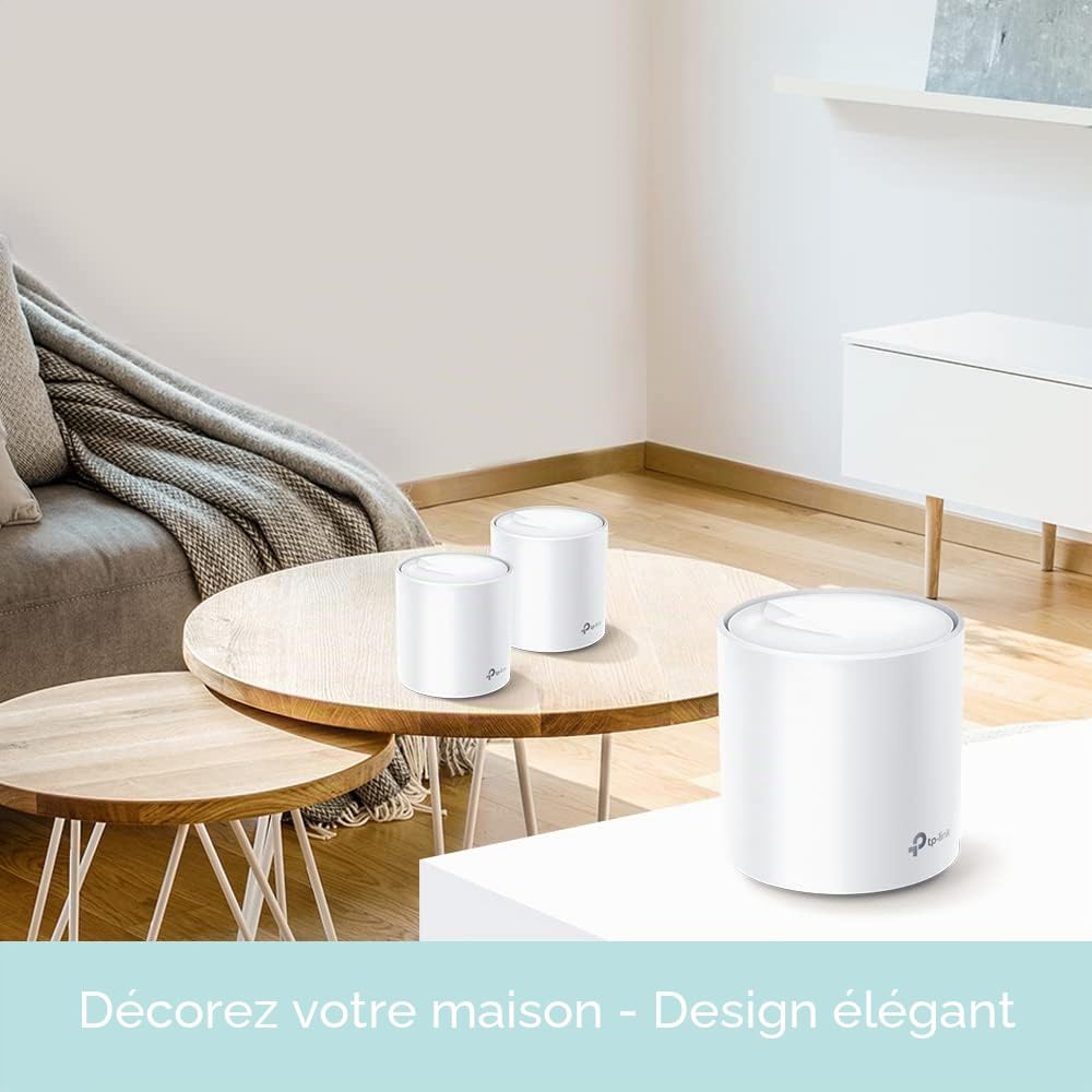 TP-Link Deco X60 AX3000 Whole Home Mesh Wi-Fi 6 System, Up to 5,000 Sq ft Coverage, 1 GHz Quad-Core CPU, Compatible with Amazon Alexa, HomeShield Security, Pack of 2