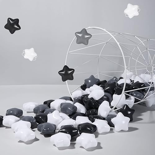 Miniatura 132 de STARBOLO Pelotas de estrella para niños pequeños, 100 unidades, estrellas de 2.55 pulgadas, sin ftalatos, sin BPA, no tóxicas, a prueba