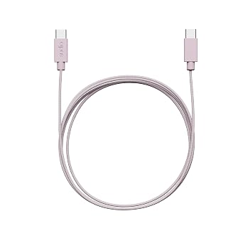 Sudio USB c to USB c Cable | 5.9 ft Fast Charging Cable Supports up to 60W | Compatible with Tablets, Headphones, Smartphones, Speakers | Type C Cable | Pink
