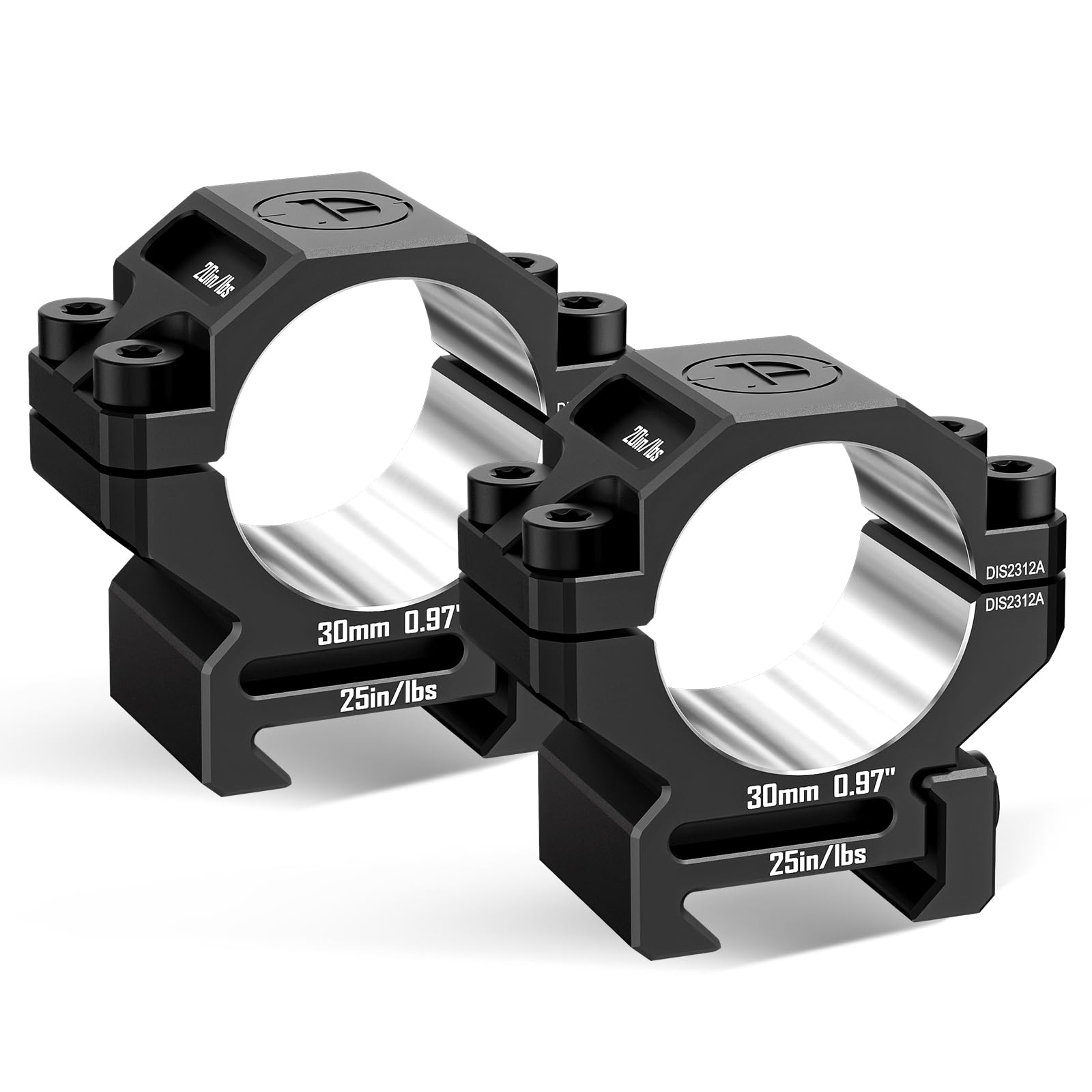Precision Scope Rings, Precision Pre-lapped Riflescope Mounts for Picatinny Rails