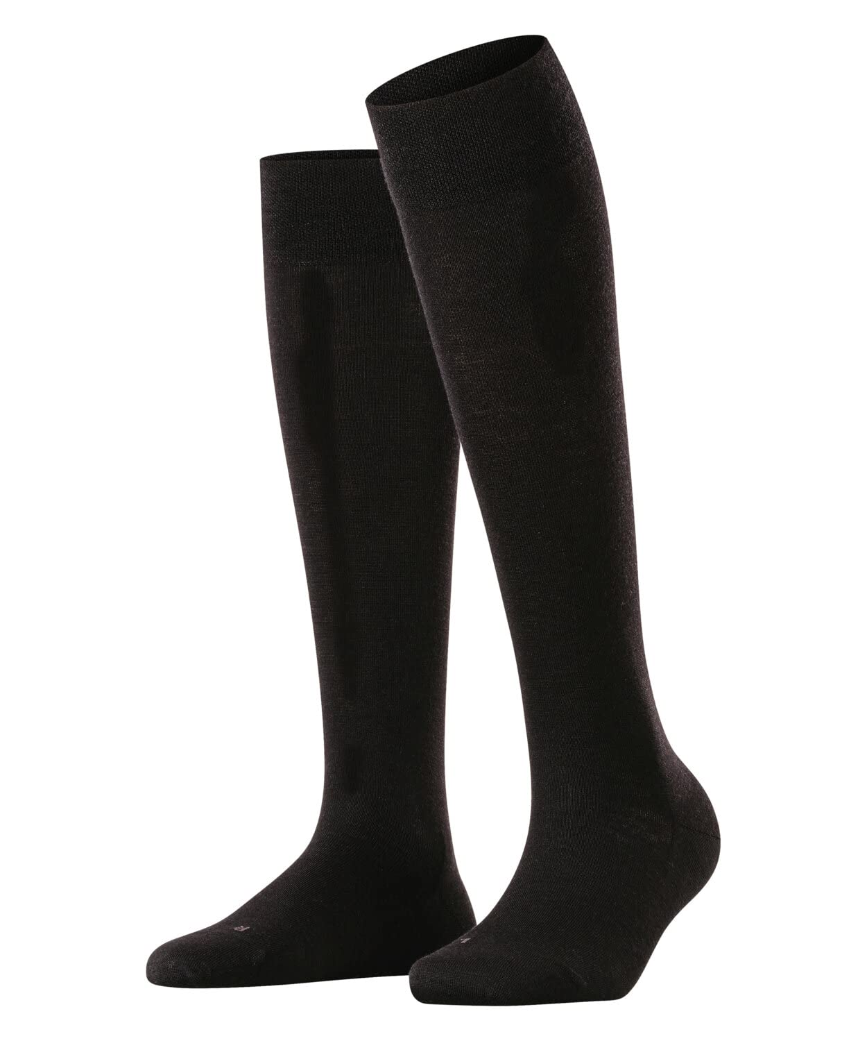 Falke Women's Black (Black 3000) New - Eco-Friendly Sensitive Berlin W Kh Wool Cotton With Soft Tops 1 Pair Knee-High Socks, Black 3000, 5.5-8