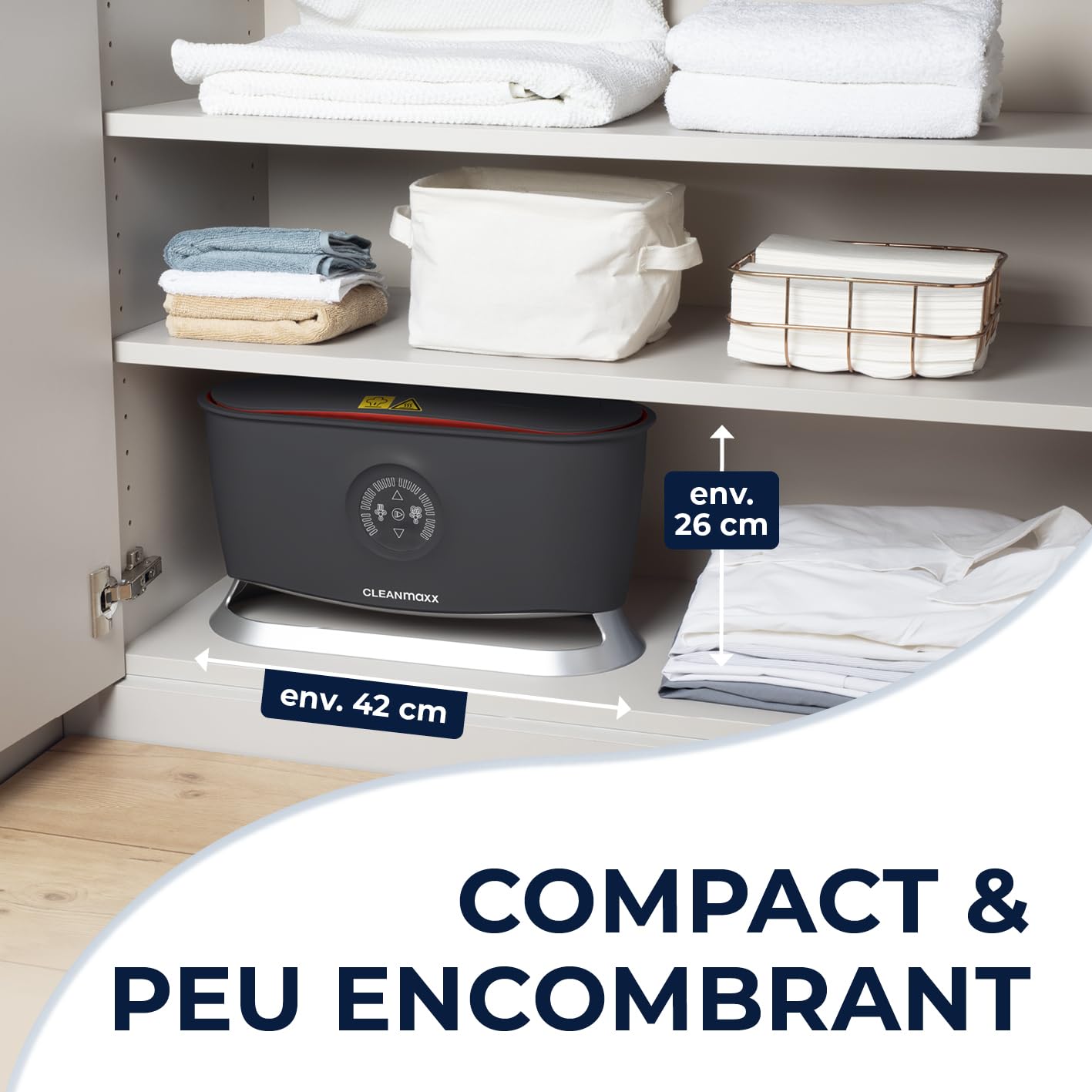 CLEANmaxx PRO STEAM presse à repasser automatique pour chemises avec fonction vapeur, écran tactile, Noir