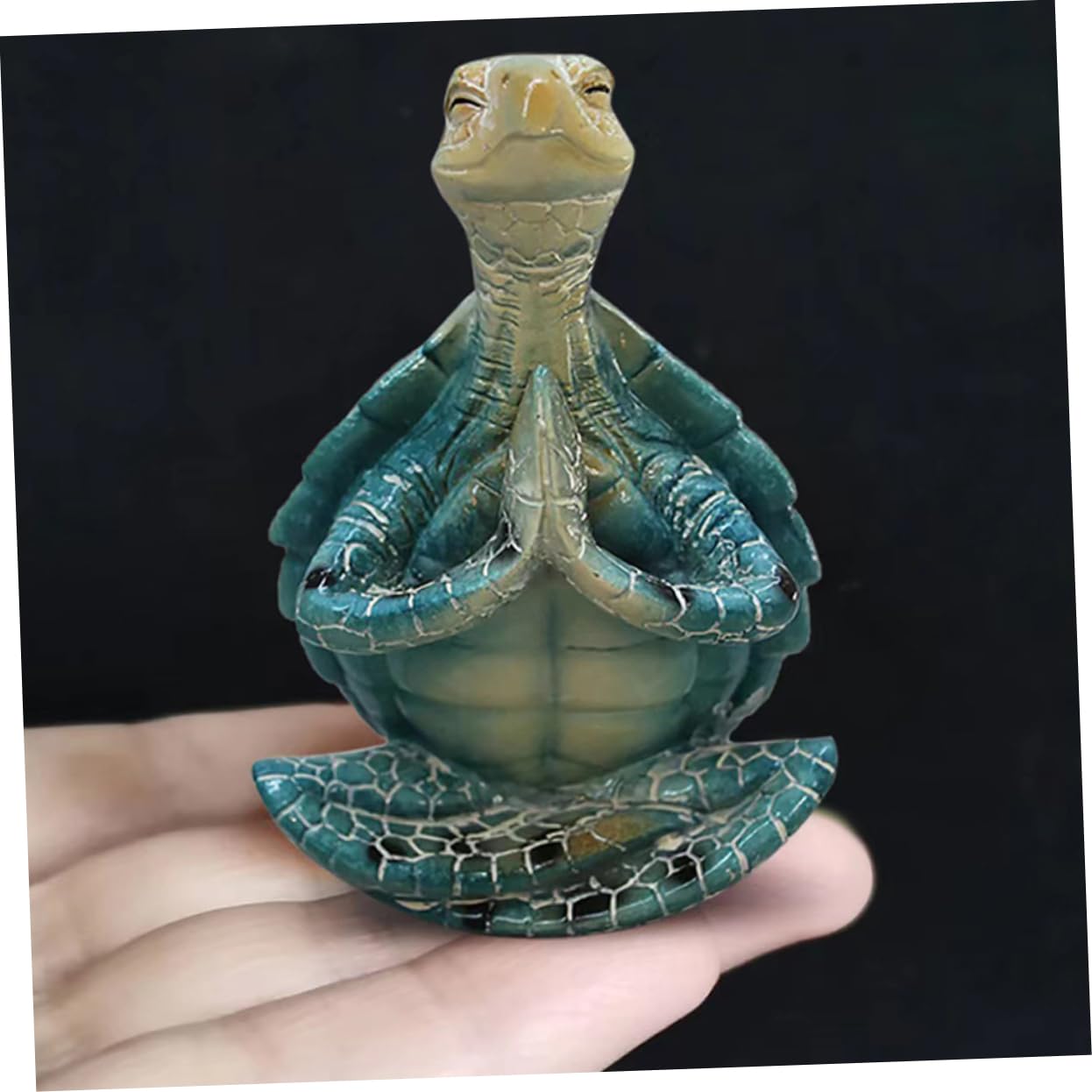 HANABASS 5 Zestawów Mała Rzeźba Żółwia Żywicy Ozdoba Do Ogrodu Dekoracja Stylu Medytacyjnym Oryginalny Ornament Żółwia Do Przestrzeni Zewnętrznych 2szt*5