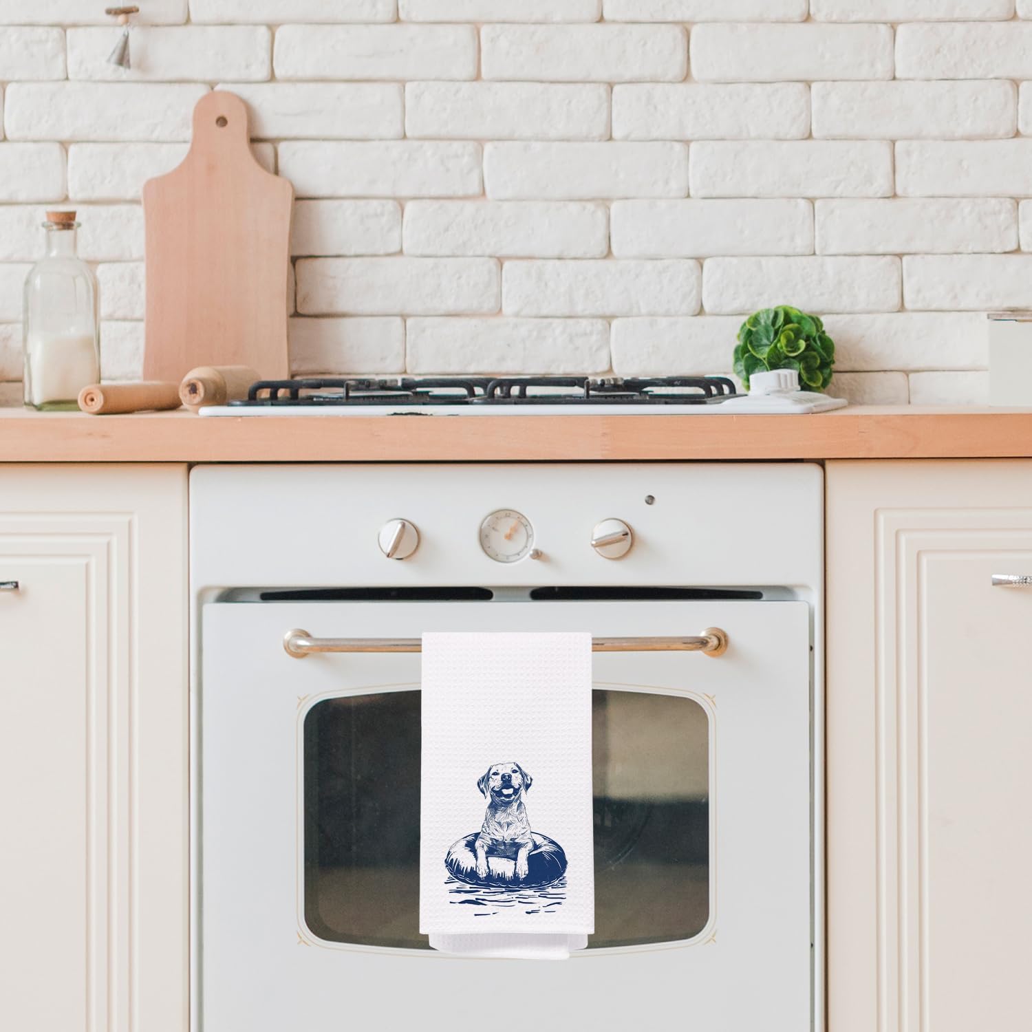 SPBL&L Summer Lake Labrador Retriever Kitchen Towels, Labrador Retriever Gifts Decorative Dish Tea Towels, Coastal Nautical Dog Hand Towels for Cabin Cottage Bathroom Kitchen, 16x24 Inch - Image 2