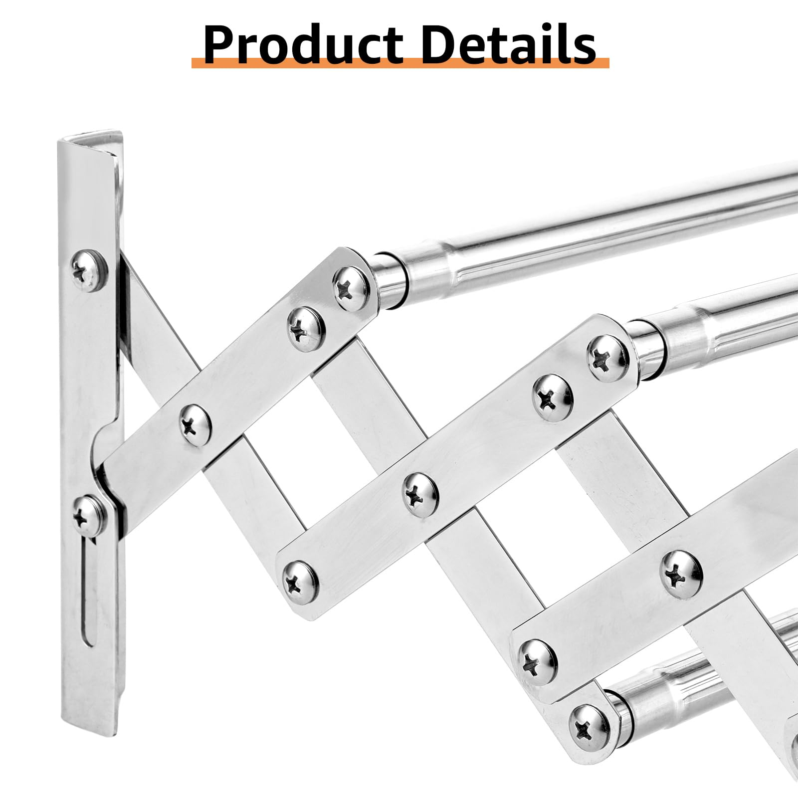 Tendedero de pared para colgar en la pared, extensible, plegable, con 7 barras, para baño, balcón, cuarto de lavandería