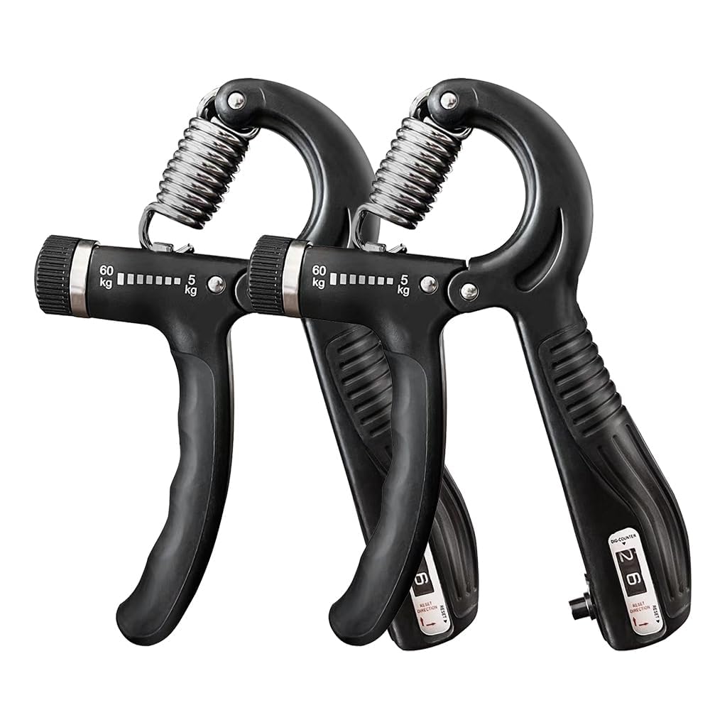 Hand Grip Strengthener,Counting Grip Strength Trainer, 22-132 Lbs Adjustable Resistance Forearm Exerciser Workout for Rehabilitation Athletes Climbers Musicians - 2 Pack-image-11