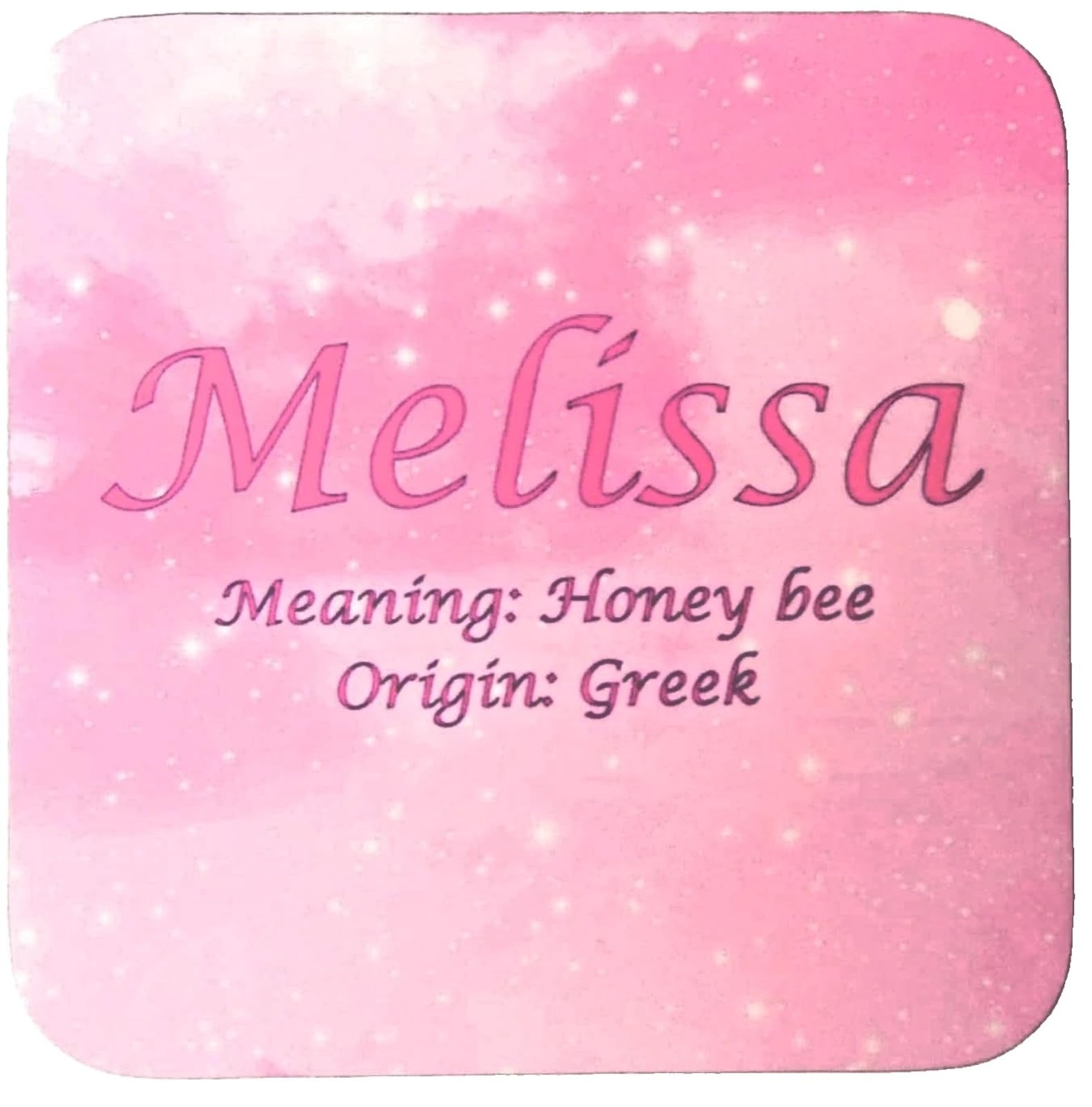 Personalised Meaning of Any Name Coaster (Pink)